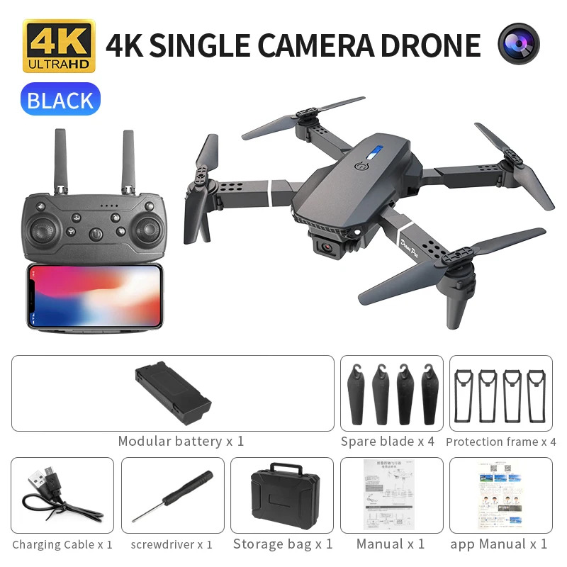 طائرة بدون طيار E88 ProIntelli - مراجعة Drone Camera Wide Angle وسعره